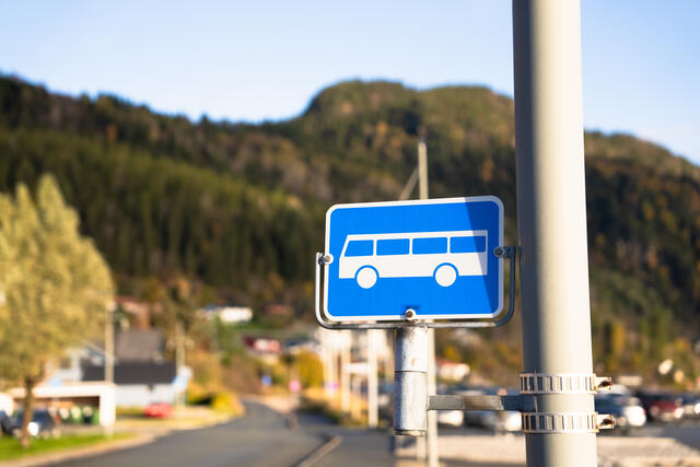 Buss-skilt i Vanvikan