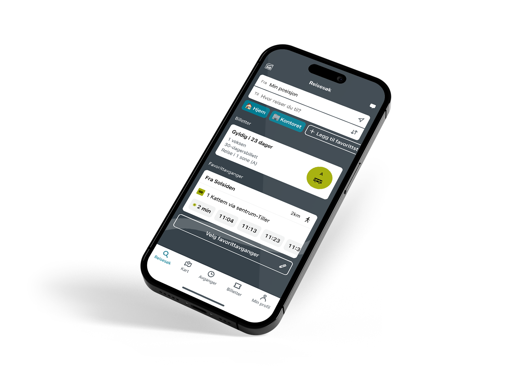AtB-appen illustrasjon