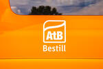 AtB Bestill minibuss oransje detaljbilde