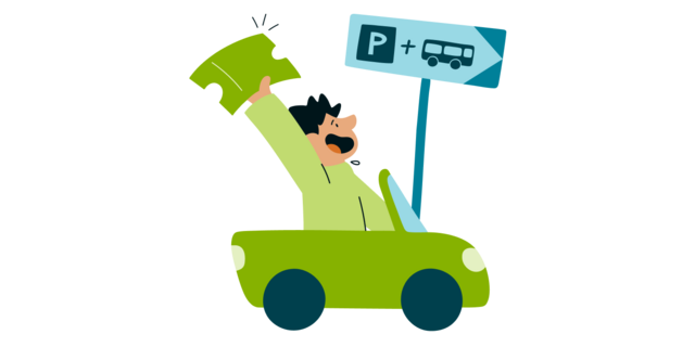 Illustrasjon av Smart Park and Ride