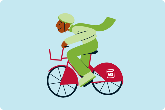 illustrasjon bysykkel