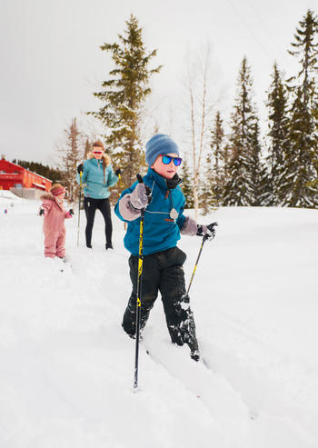 Liten familie på sktur